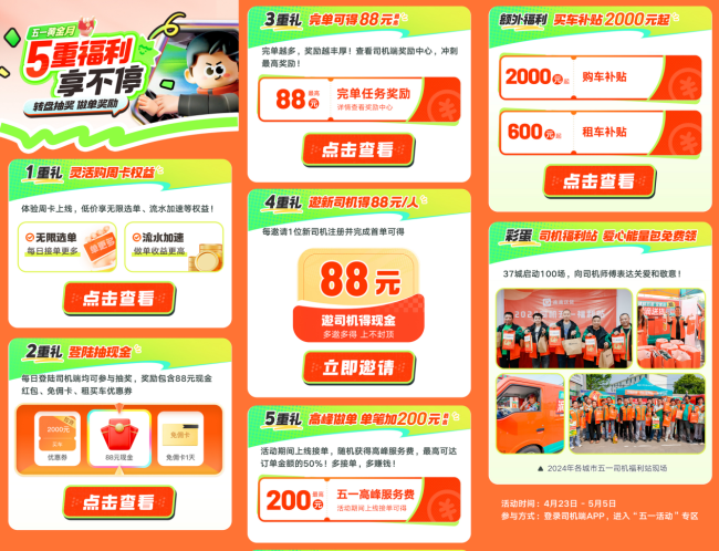滴滴送货五一促销活动
